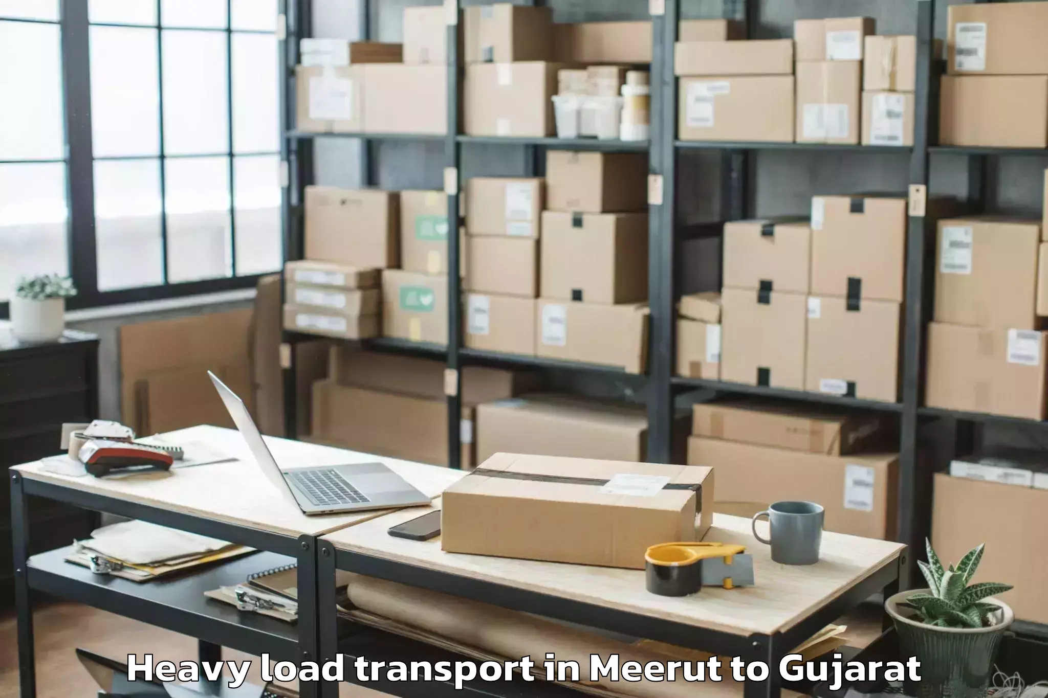 Hassle-Free Meerut to Lunawada Heavy Load Transport